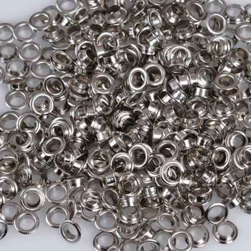 #0 #2 #4 brass nickel grommets and washers package (#0 nickel) 26240 for sale