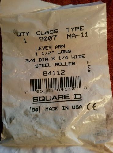 New square d 84112 steel roller lever arm 1 1/2in long x 3/4 diameter x 1/4 wide for sale