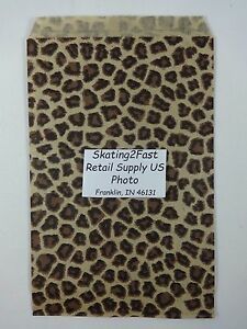 6&#034; x 9&#034; Leopard Print Design Paper Merchandise Bag Retail Shopping