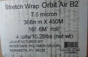 Stretch Wrap orbit AIR B2 7.6 micron 368mmx450M 4 rolls free shipping