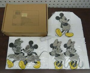 2018 RARE 4-New “PANDORA” Store Disney Displays  Mickey-Minnie  Metal 6&#034;
