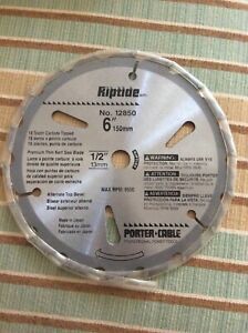 Porter Cable Riptide 6” 18T Premium Thin Kerf Carbide Tip Saw Blade  NEW 12850