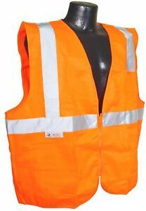 Radians SV2ZOS5X Polyester Solid Knit Economy Class 2 High Visibility Vest with