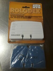 Rolodex Petite Refill Cards, 2 1/4 X 4, 100 Cards/Pack. +  A - Z headers