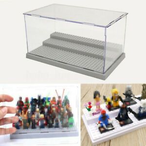 3 Step Acrylic Display Sow Case Box for Lego Minifigure Assemble Dustproof  US1