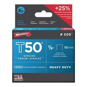 ARROW(R) 50624 Arrow(R) T50(R) Staples, 1,250 pk (3/8&#034;)