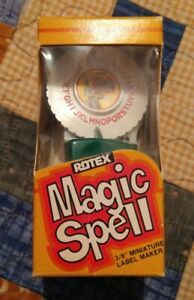 NOS Vintage Rotex Magic Spell Miniature Label Maker Rare Boxed Version Awesome