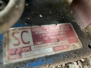 SC Hydraulic Engineering Corp  Hydraulic Power Unit