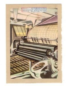 1950s Large Newspaper Printing Press Vintage Trade Ad Card