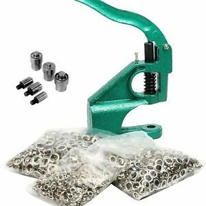 3Dies Hand Press Grommet Machine Eyelet Hole Punch Tool 1500   Eyelets #0 #2 #4