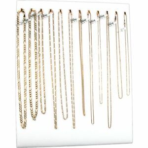 12 Hook White Chain Necklace Display Jewelry Easel 12&#034; x 15&#034;