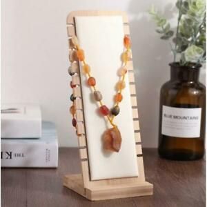 Elegant Jewelry Display Stand White Necklace Pendant Chain Holder Organizer