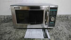 Sharp R21LCFS 120V 1000W 0.95 Cu Ft Cap Stainless Steel Professional Microwave