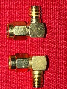 SMA 90 degree male-female adaptors Quantity 2 for one bid