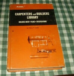 AUDEL- CARPENTERS AND BUILDERS LIBRARY NO 2- 1972 Printing-Hardcover