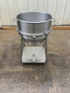 80qt stainless steel bowl for Hobart mixer with bowl dolly carrier food prep