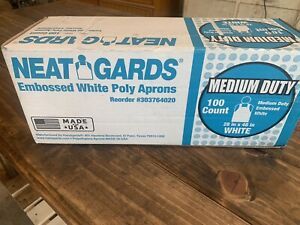 Neat Gards Embossed Disposable Aprons 100 Count-white