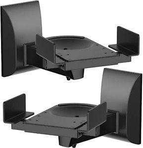 WALI Dual Side Clamping Bookshelf Speaker Wall Mounting Bracket for Large Surrou