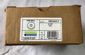 Edwards Signaling Fire Bell 439D-6AW-R 24 VDC Red NIB Brand New In Box
