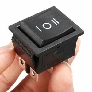 6 Pin 3 Position Boat On-Off-On Momentary Rocker Switch DPDT 16A 250V AC JA55