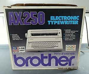 Brother AX-250 Electronic Type Writer - GOOD RIBBON, Works Great! w/ Cover USED