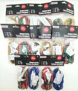 Lot of 8 Packs of 6 Assorted Bungee Cords - 2 each 18&#034;, 12&#034;, &amp; Mini Cord Sizes