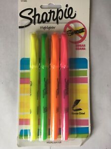 4 count smear guard sharpie highlighter