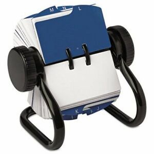 Rolodex Open Rotary Card File Holds 250 1 3/4 x 3 1/4 Cards, Black (ROL66700)