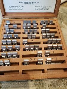 Kingsley Stamping Machine type sets Elegance Initials small-one third size