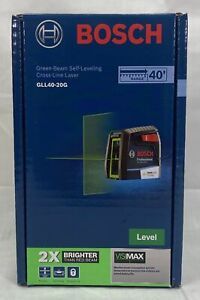 New Bosch 40ft. Green Cross Line Laser Level - GLL40-20G