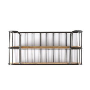 Venables (7 in x 25.5 in x 12 in) - Black - Iron &amp; Mango Wood - Floating Decorat