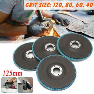 125mm 5&#039;&#039; Flap Grinding Wheels Sanding Discs For Angle Grinder 40/60/80/1 ll pp