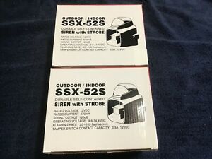 Amesco SSX-52S Self Contained Outdoor Horn Strobe Blue Lot of 2