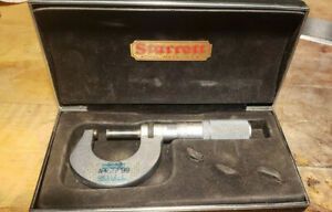 Starrett 0-1&#034; Friction Thimble Lock Nut Outside Micrometer USA T230