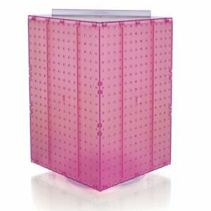 Azar Displays 701414-PNK Rotating Display Stand - 4-Sided Display Racks Peg D...