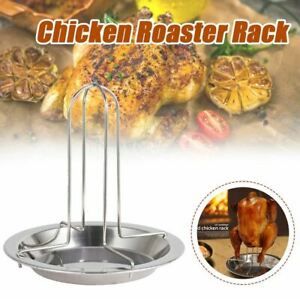 BBQ Grill Chicken Roaster Rack Stainless Steel Tool for Outdoor Picnic Kitchen