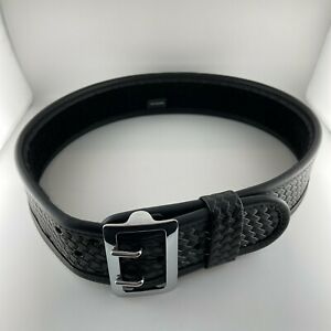 Bianchi 7960 Sam Browne Duty Belt Basketweave w/ Chrome Buckle (30&#034; - 32&#034;)