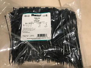 PANDUIT PLT2M-M0 Cable Tie,8 in,Black,PK1000 New