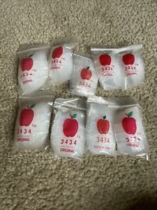 900 3/4&#034; apple 3434 reclosable poly zip lock bags 2 mil clear plastic baggies