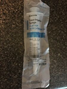 25 FLAT TOP PISTON IRRIGATION SYRINGES Catheter Tip 60cc/2oz McKesson No Needle
