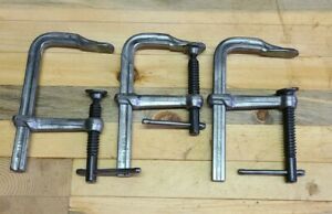 3 Bessey MMS-4, 4&#034; Bar Clamp Steel Handle And 2 1/2&#034; Throat Depth