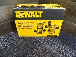 DEWALT DW618PKB 2-1/4 HP EVS Fixed Base / Plunge Router Combo Kit w/ Soft Start