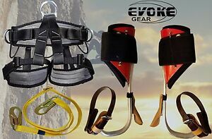 Tree Climbing Spike Set,Aluminum Pole Spurs Climbers With Pro Harness New