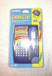 Casio EZ-Label Printer Thermal Label It Maker with Tape Model KL-60-L New