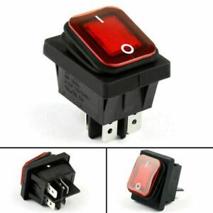 1 RLEIL RL2-102 Waterproof IP65 Car Rocker Switch 4Pin ON/OFF 125/250VAC R  CA