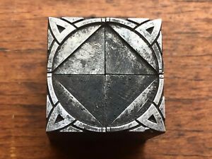 Antique 4 piece Collection PRINTERS BLOCKS Art Nouveau Ornamental Corner Pieces