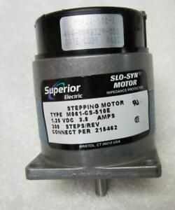 SLO-SYN STEPPER MOTOR M061-CS-S-510E 1.25 VDC 3.8A 200 STEP/REV MADE BY SUPERIOR
