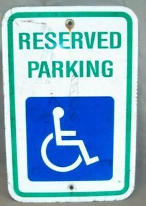 Reserved Parking Sign Handicapped, Aluminum, 18&#034; x 12&#034;