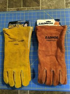 2 pair Welding Gloves - Tillman 1050 size L 14&#034; &amp; Radnor 64057631 size L