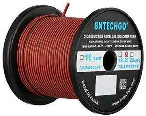 BNTECHGO 20 Gauge Parallel Silicone Wire 20AWG Parallel Silicone Fine Wire Supe